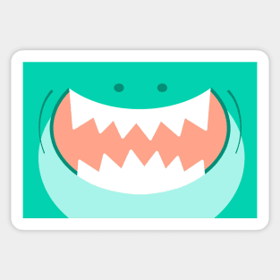 Teal Shark Mask Sticker